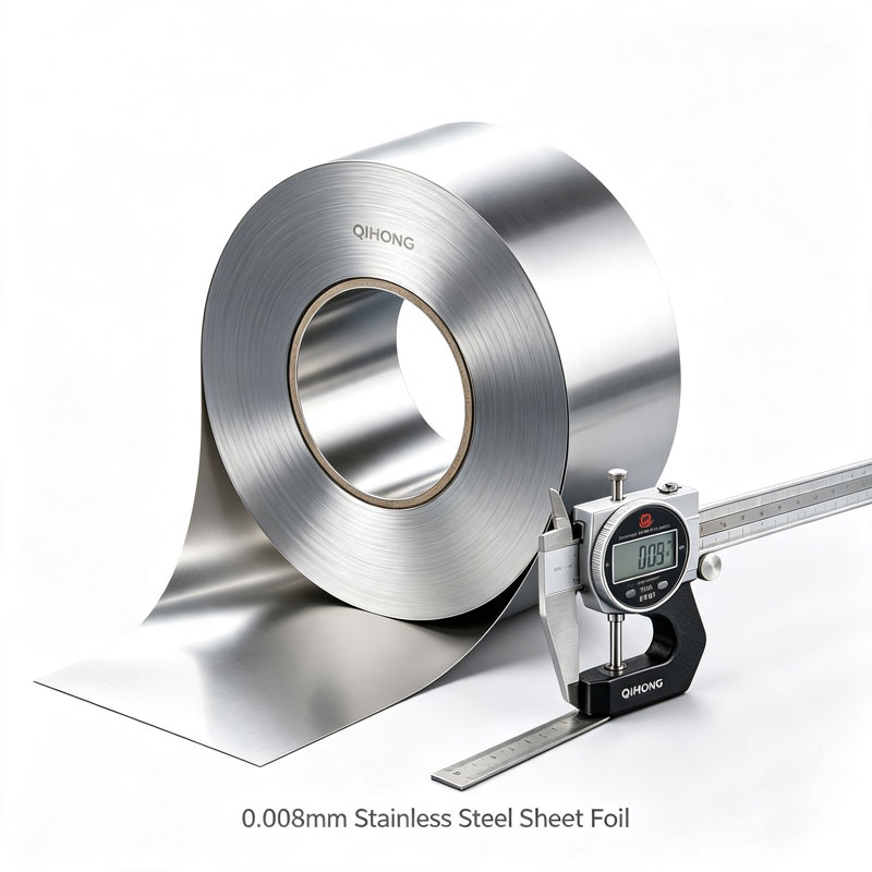 Foil Lembaran Baja Tahan Karat 0,008mm